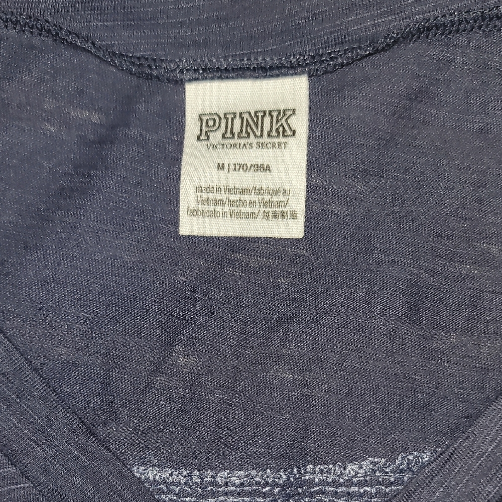 PINK By Victoria's Secret T Shirt in Blue With Sequin Dog Sz: M - Picture 10 of 10